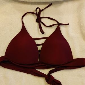 Cheeky Maroon Bikini with Golden Beads  NWOT